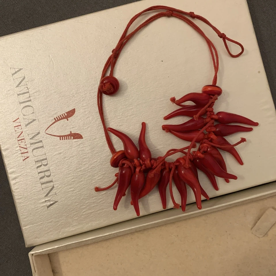 Kette Aus Venezianischem Glas Antica Murrina Venezia Hot Chili  :)