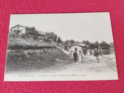 CPA . 73 Aix Les Bains Bahnhof Terminus Et Les Hotels