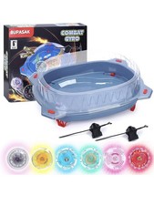 Light Ignite Spinning Tops Battle Set, with Stadium, 6 Light Ignite Spinning ...
