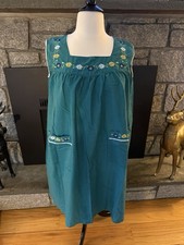 Anthony Richards Green Floral Print Kaftan House Dress Muu Muu Size 1X