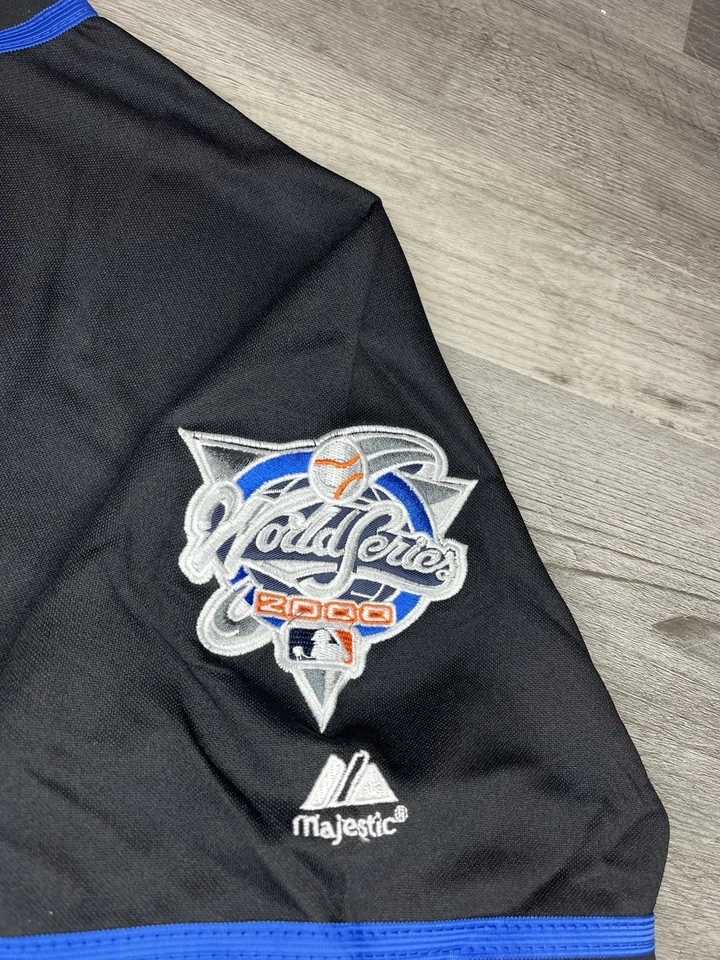 Mike Piazza New York Mets 2000 World Series Alt Black Jersey Men’s Size Large - Image 4 of 4