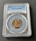 1929 WHEAT CENT PCGS MS-64 RB - UNCIRCULATED - WHEAT PENNY - 1C