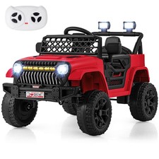 12V Kids Ride on Truck Car w/ Parental Remote 3 Speeds LED Lights  Music Player
