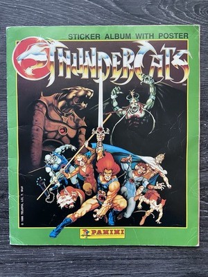 Vintage 1986 ThunderCats Stickeralbum fast komplett ohne Poster
