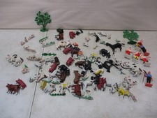 Lot of 1950's Farm Animals and Figures with Cows, Pigs, Farmer