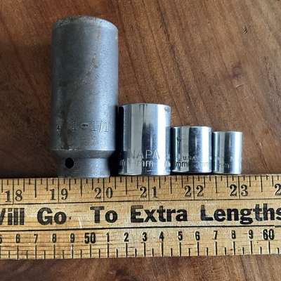 #ad Vintage Napa Socket Lot of 4 Made in the USA $24.81