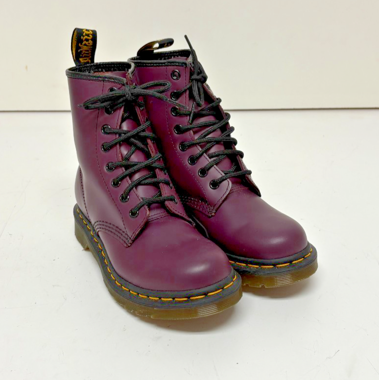 Dr Martens 8-Hole Purple Leather Air Wair Women's Boots US 5 EU 36