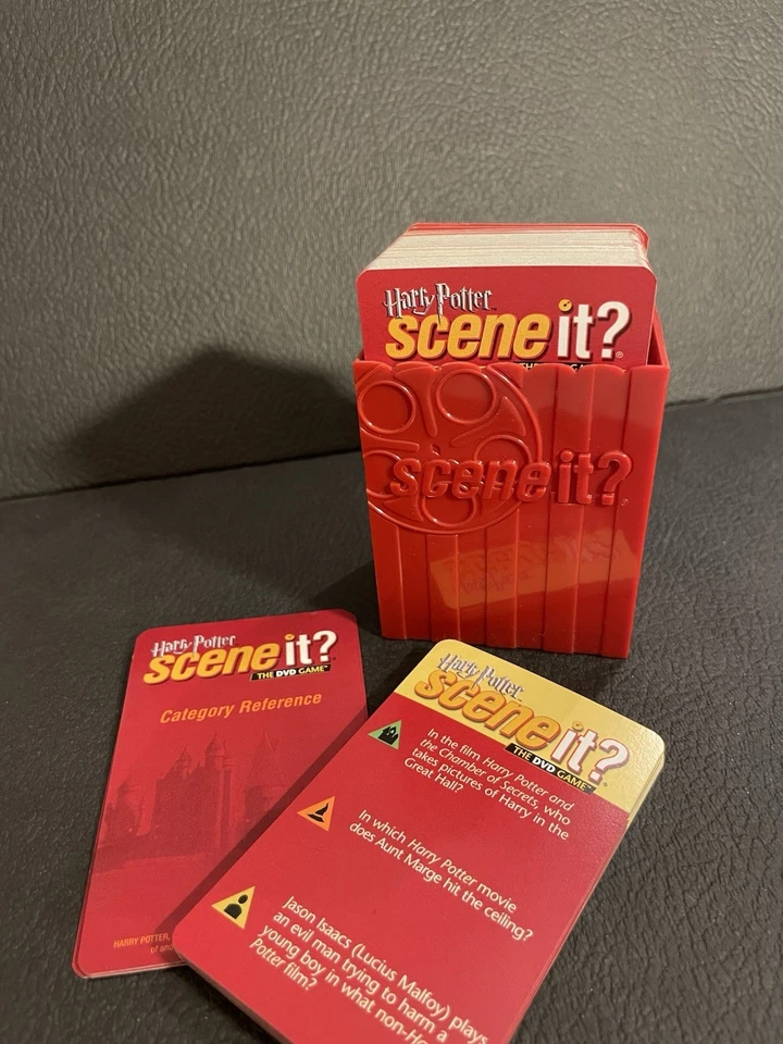 2005 Mattel SCENE IT? Harry Potter TRIVIA Cards & RED Plastic Holder ONLY - Image 2 of 4
