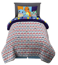 Pikachu "Groove" Kids Reversible Twin Bed Set-T825525686, T825525906