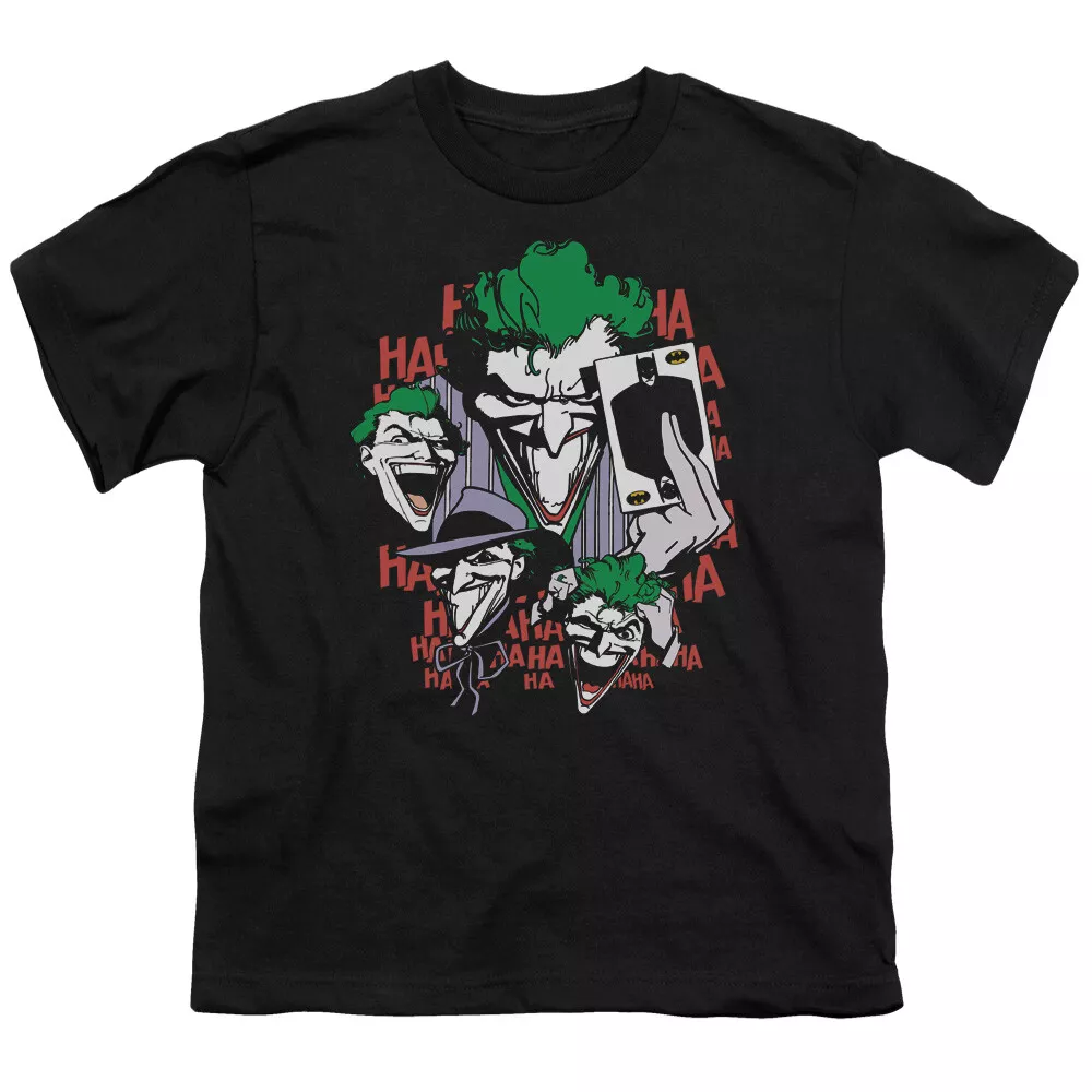 The Joker Four of a Kind Kids Youth T Shirt Licensed DC Comics Tee Black |  eBay