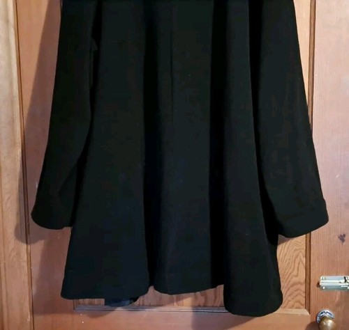 WOMAN WITHIN BRAND LADIES BLACK FLEECE SWING-NECK WINTER COAT (SIZE: 34/36 4X) - Picture 9 of 14