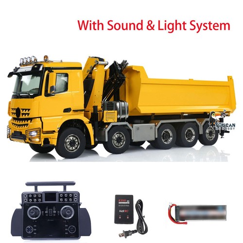 XELite 10x10 Hydraulic RC Crane Tipper Full Dump Truck Painted 3-speed Gearbox - 第 1/12 張圖片