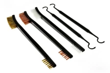5pc 7" Gun Rifle Pistol Cleaning Set 3 Brushes + 2 Double Ended Nylon Picks