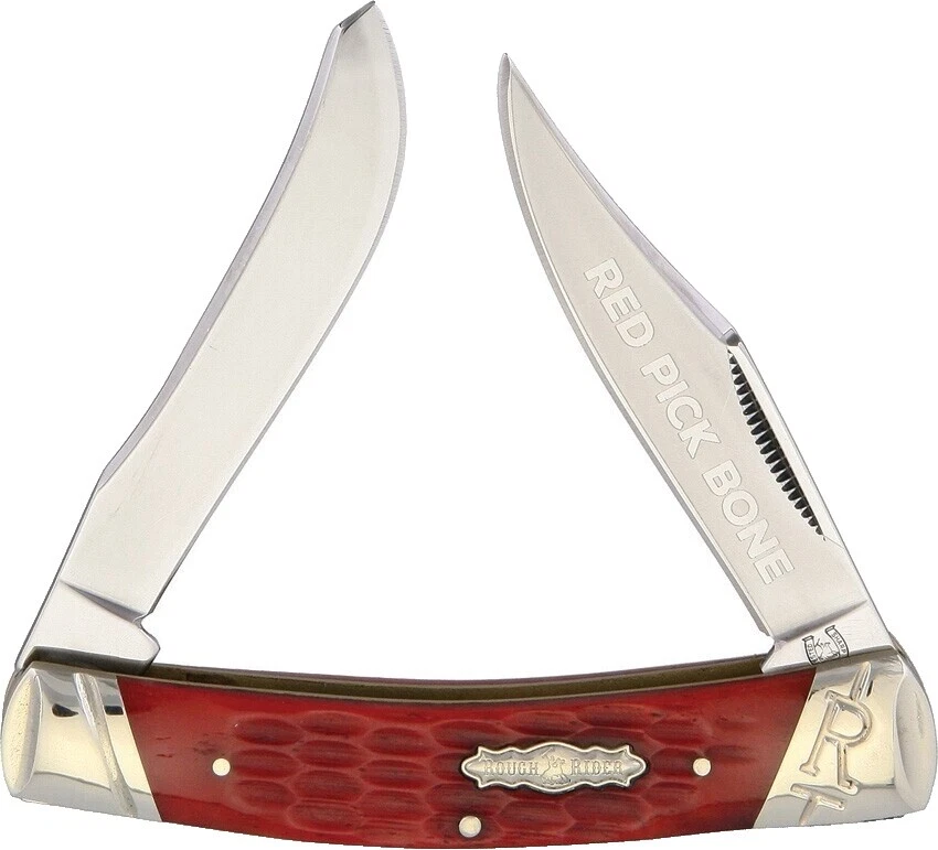 Rough Rider Stainless Steel Blade Bone Handle Collectible Folding Knives