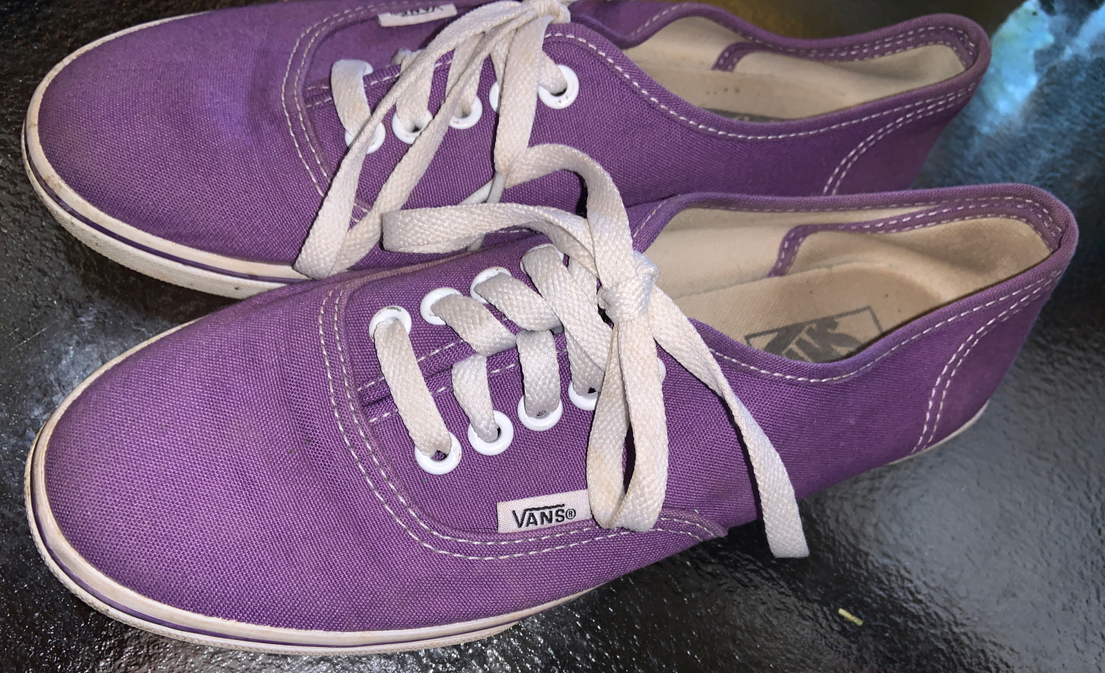 Vans Off The Wall Lavender Purple Canvas Shoes Women's Sz