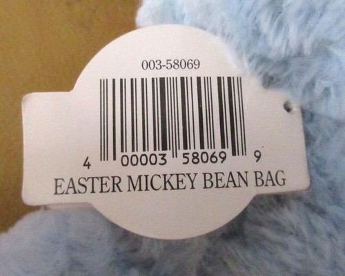 Mickey Mouse Blue Easter Beanbag with Colorful Basket NWT - Picture 4 of 6