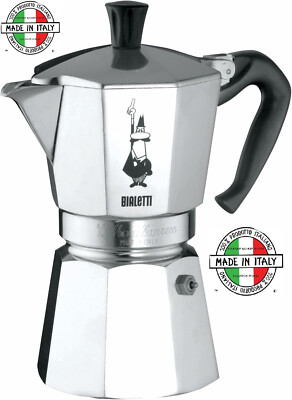 Bialetti Moka Express Iconic Stovetop Espresso Maker 9 Cups 14OZ Aluminum Silver