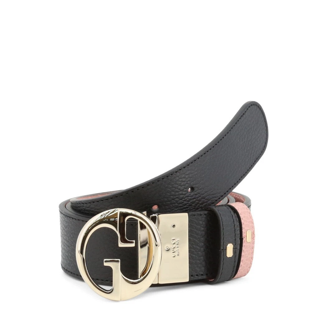 Ceinture réversible imbriquée Gucci GG ceinture noire/rose avec boucle ton or