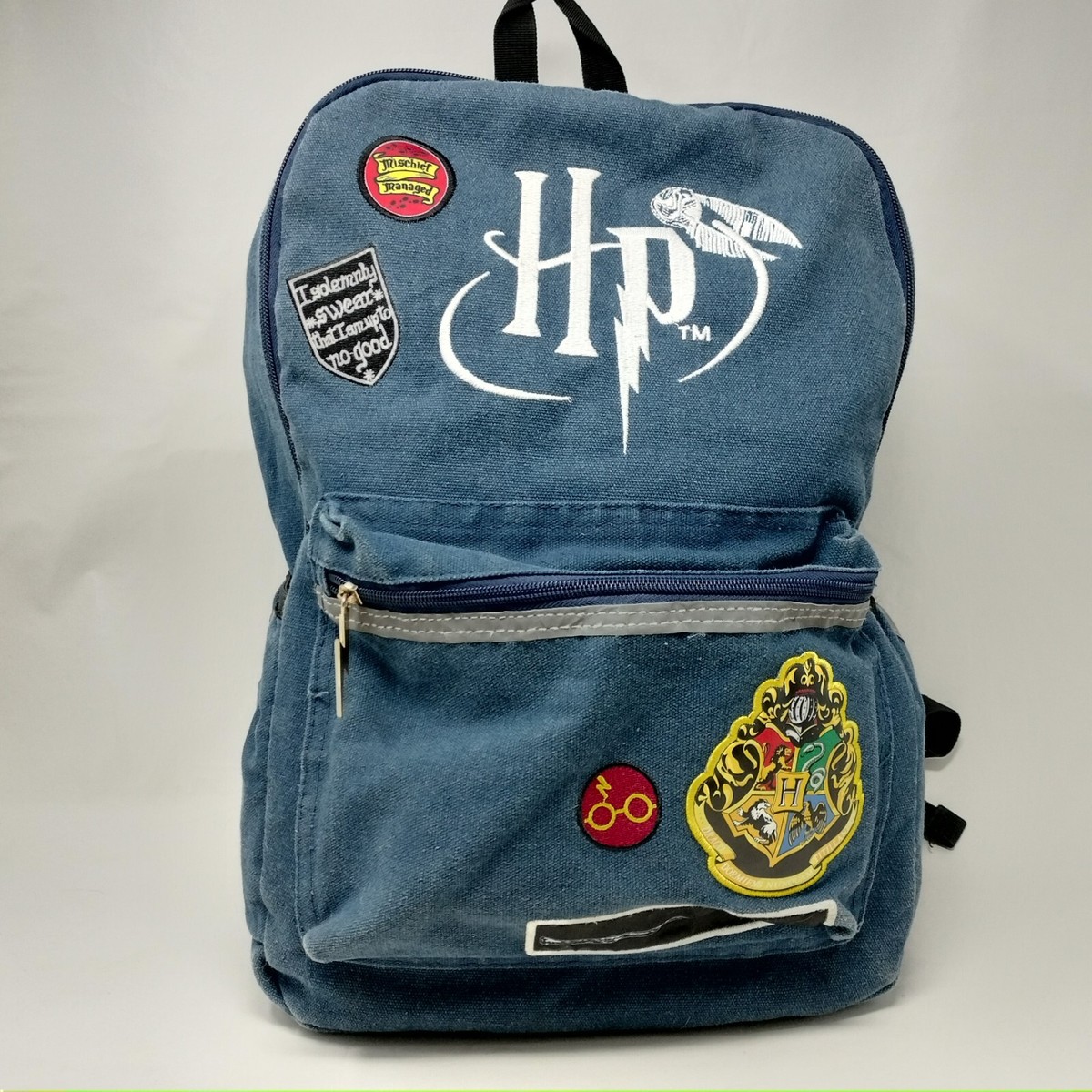 Harry Potter Up To No Good Blue Backpack School Collage Patches Casual Outdoors Harry Potter Up To No Good Blue Backpack School Collage  main image 4