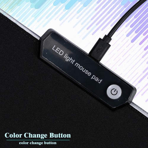 Gaming Mauspad RGB LED Licht Computer Tastatur Maus Matte XXL Extra Groß - Bild 8 von 12