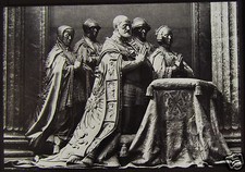 Linterna Mágica de Vidrio Diapositiva EL GRUPO ESCORIAL DE ESTATUAS C1890 FOTO ESPAÑA