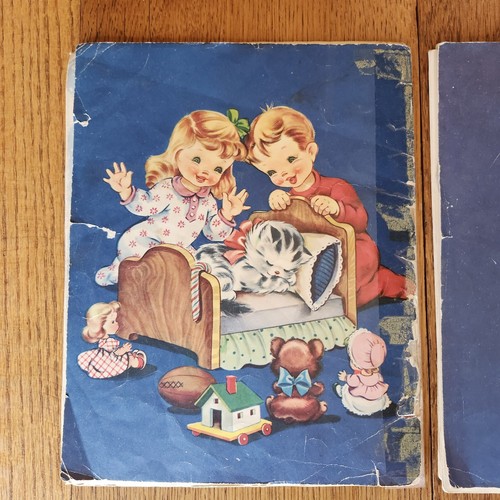 2 Vtg 1950's Fuzzy Wuzzy Picture Story Book Santa Claus Kitten Monkey Christmas - 第 10/21 張圖片