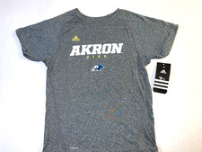 University of Akron Zips Adidas Sports Performance T-Shirt New! Youth SMALL 8