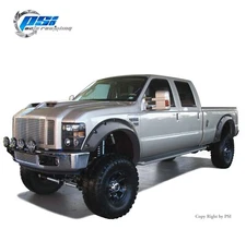 Cut Round Bolt Fender Flares Fits Ford F-250, F-350 Super Duty 08-10 Paintable 