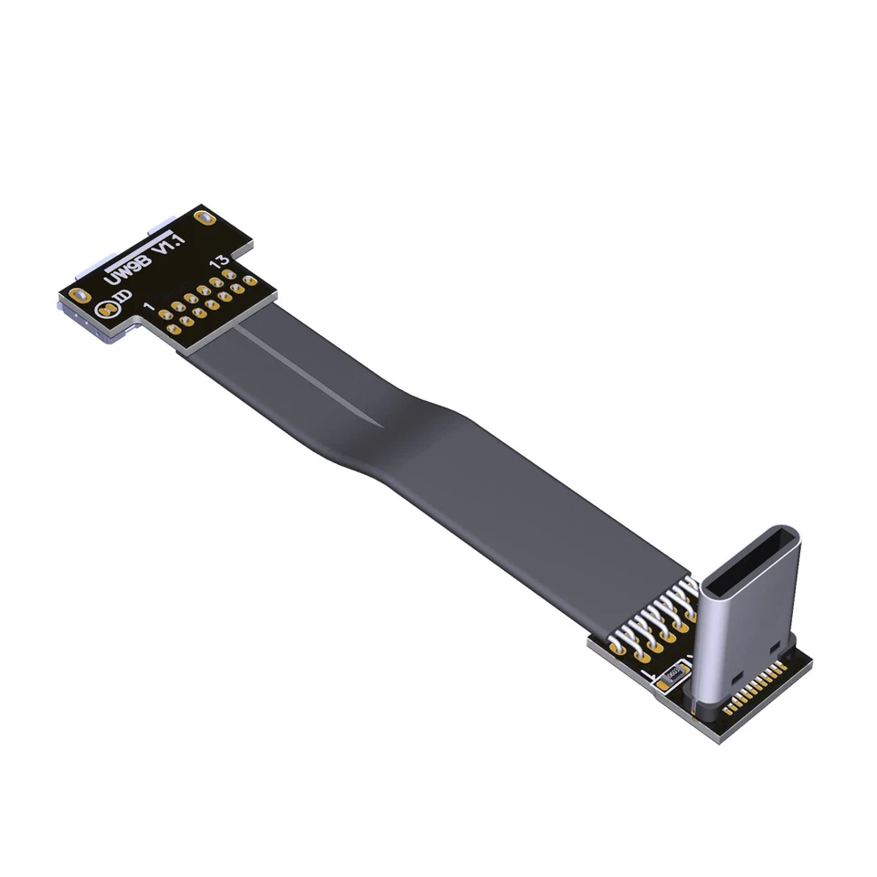 5Gbps USB 3.0 Type-C to Micro-B Male to Female Up Down Angled Connector Cable - Image 4 of 4