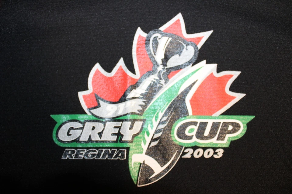CFL加拿大足球联赛灰色杯里贾纳2003球衣青少年XL 20 MighyMac — 第 2/4 张图片