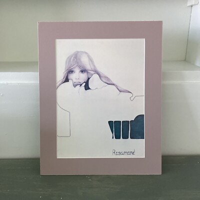 Vintage 1970's Christine Rosamond Blue Ice Art Print Matted | eBay