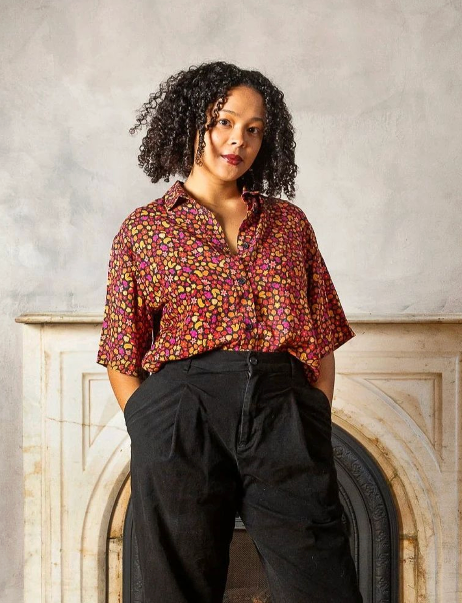 Mixed by Nasrin Harvest Button Up Shirt Unisex Fruit Floral Print