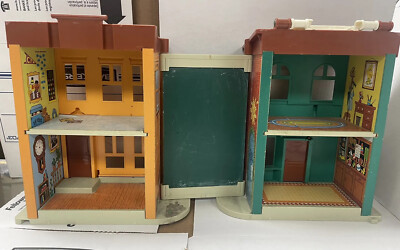 Fisher Price Little People Vintage SESAME STREET Play House Lot W  Accessories