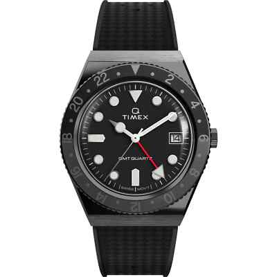 Timex Gmt Q Timex Timex Men's Watch Q GMT Quartz Black Dial