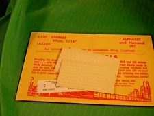 Champ Alphabet & Numeral Decals #L-137 Express, White, 1/16"