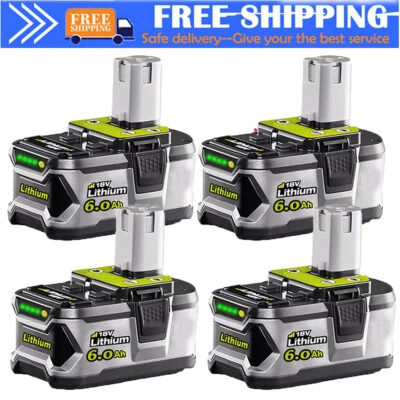 4x 18V 12AH For Ryobi One Plus P108 Battery 8.0AH Lithium RB18L50 RB18L40 P104