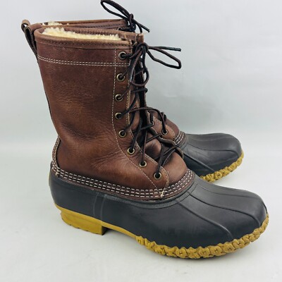 Leather Duck Boots Womens Wide LL Bean Boots Womens Size W Wide