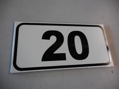 SINO Stellplatz- Parkplatzschilder mit Nummer oder Text Größe 160 x 80 mm