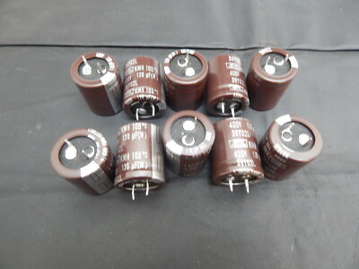 NIPON CHEMICON 120uF 400V 105C Aluminum Snap In CAPACITOR - LOT OF 10 -FAST SHIP