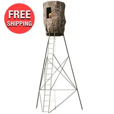 20' Hunting Tripod Tree Stand Camo ENCLOSURE ONLY Blind Swivel Chair Shoot Rail