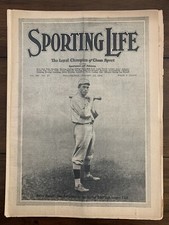 Harry Hooper 1916 Sporting Life Magazine Cover Boston Red Sox Jack Coombs