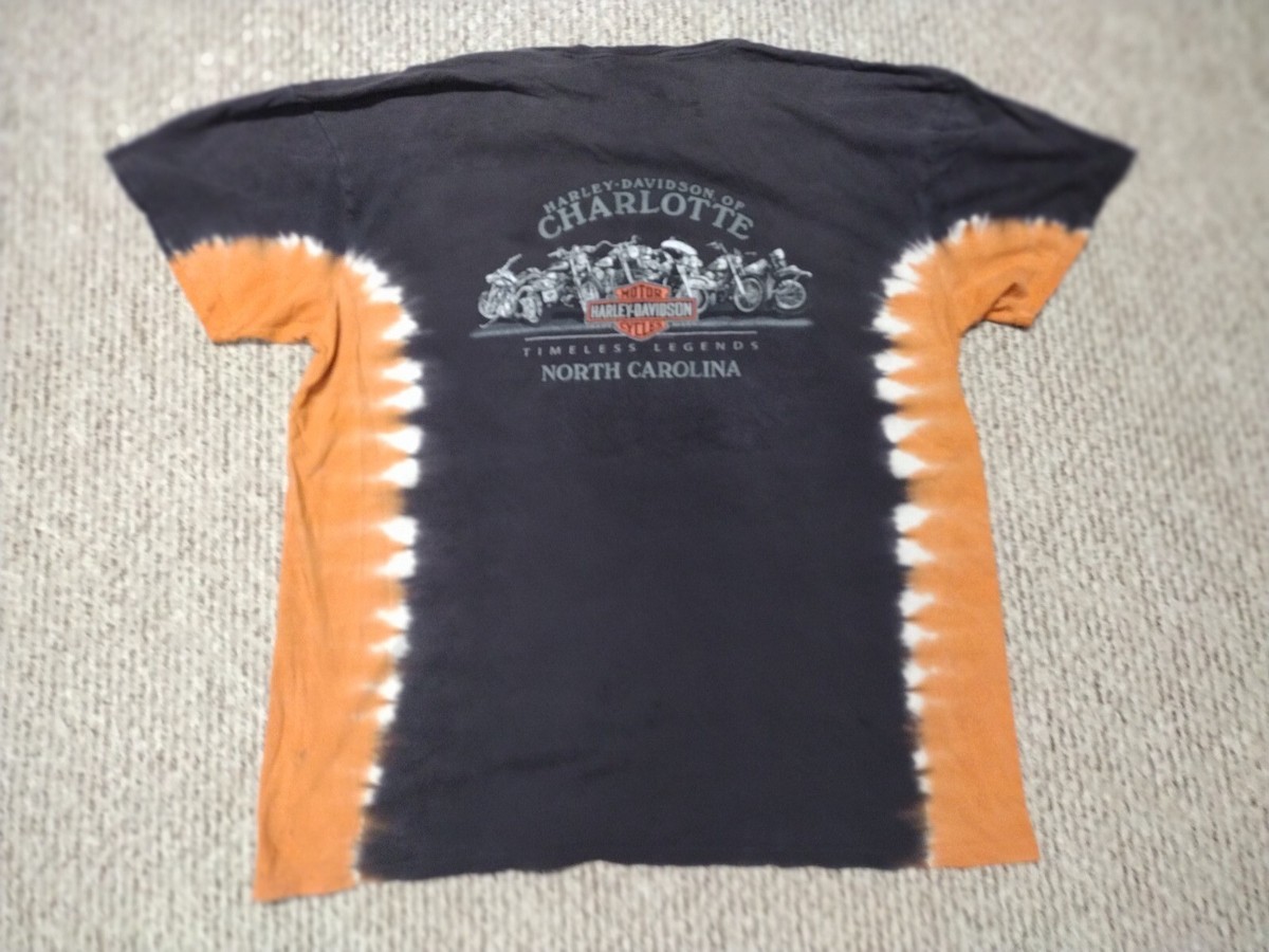 【SATIIIZ】Per Harley American Dyeing T-Shirt VINTAGE HARLEY DAVIDSON TIE DYE LONG SLEEVES TEE SHIRT 2002