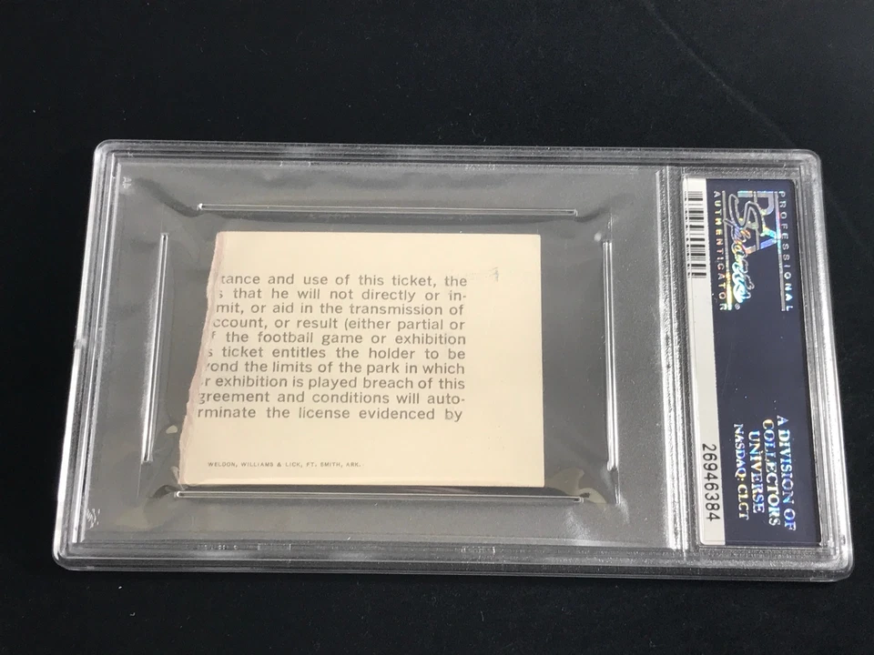 1959 NFL Championship Game Colts Ticket Signed Lenny Moore PSA 10  HIGHEST GRADE - Image 2 of 3