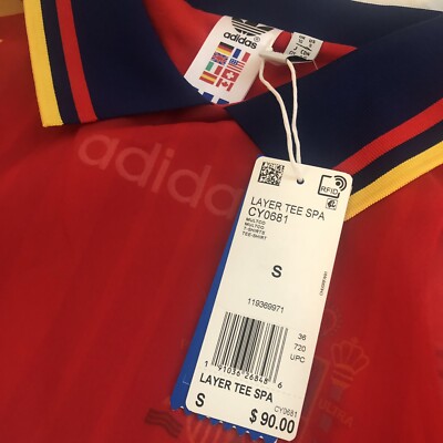 $90 Women's Adidas Spain Layer Tee Soccer Shirt CY0681 Women Size