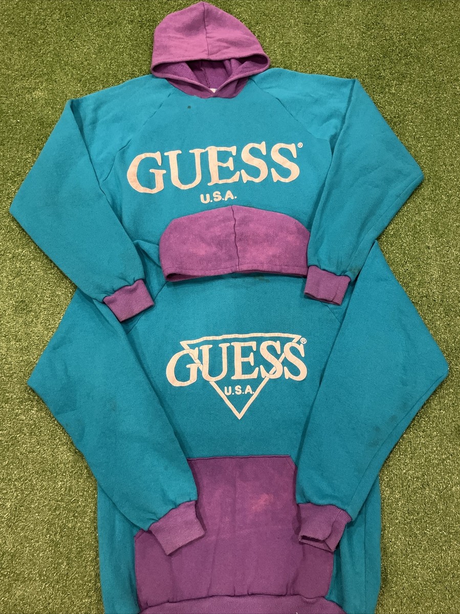 Hoodie Purple Guess Jumper Lot 2x Vintage 90s Guess Hoodie