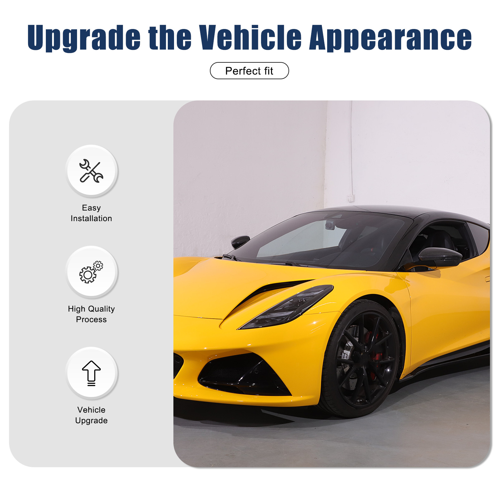 Real Carbon fiber Side Rear Mirror Cover Caps For Lotus EMIRA 2021-25