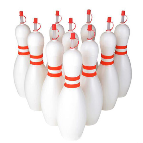 Lot of 12 - Bowling Pin Shaped Sipper Cup PBA Teams Great Novelty at the lanes - Picture 1 of 6