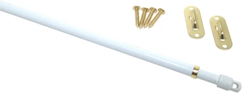 SIMPLE Sash Curtain Rod White Adjustable Door Panels Windows Sidelights Doors