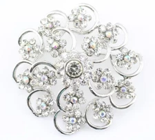 Clear Fancy Austrian Rhinestone Crystal Lovely Wedding Bridal Brooch Pin PN29405