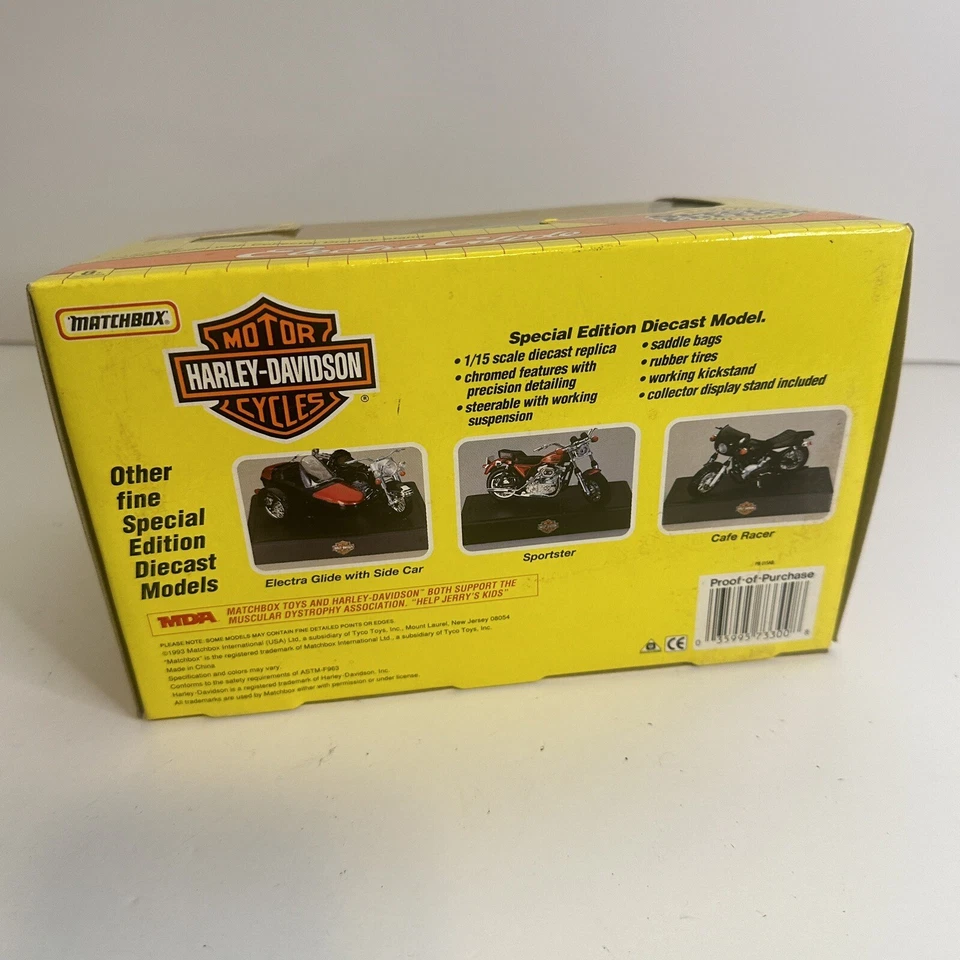 1993 Matchbox Harley Davidson 1968 BLUE FLH ELECTRA GLIDE Motorcycle 1/15 Scale - Image 4 of 4